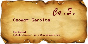 Csomor Sarolta névjegykártya