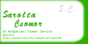 sarolta csomor business card